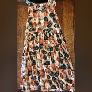 BUYKUD  sleeveless dress w/drawstring waist szM